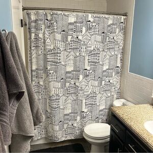 Cityscape shower curtain